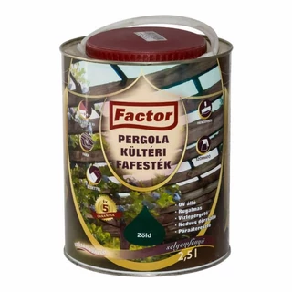 FACTOR Pergola Kültéri Fafesték zöld - 2.5 l