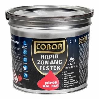COROR Rapid Zománc piros Ral 3020 - 2.5 l