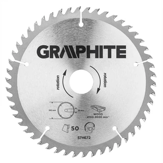 Graphite körfűrészlap keményfém fogakkal - 190x30mm 50 fog