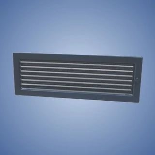 HACO lakkozott fém szellőzőrács - zárható, szürke LKM 170 x 490 UG