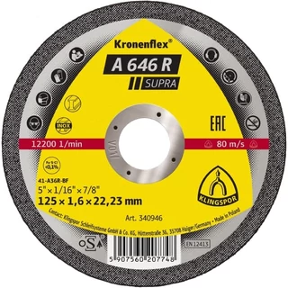 Vágókorong 115x1,6mm inox A646R Supra Klingspor (340947)