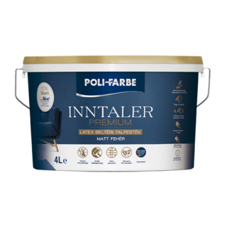 POLI-FARBE Inntaler Premium LATEX beltéri diszp. falfesték 4l (1020101027)