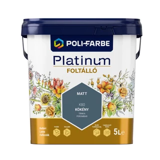 POLI-FARBE Platinum foltálló falfesték, kökény színben, 5 L-es kiszerelésben.