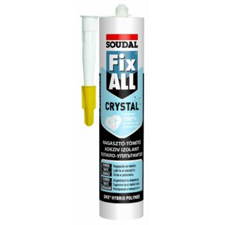 Szerelőragasztó 290ml Fix-All Crystal átlátszó polimer bázisú Soudal (119382)