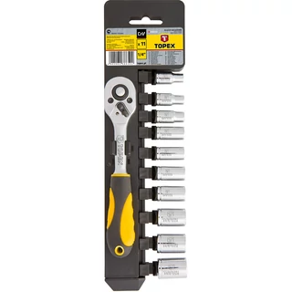 Dugókulcskészlet 1/4" 11R Topex (38D650)