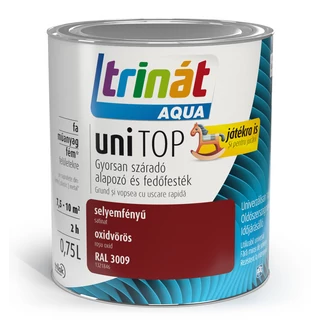 TRILAK Trinát Unitop Aqua selyemfényű zománcfesték RAL 3009 oxidvörös - 0.75l