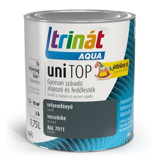 TRILAK Trinát Unitop Aqua selyemfényű zománcfesték RAL 7011 vasszürke - 0.75l