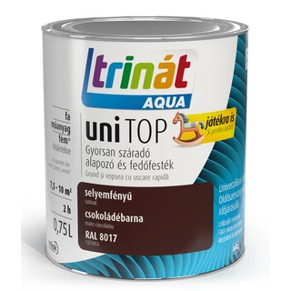 TRILAK Trinát Unitop Aqua selyemfényű zománcfesték RAL 8017 csokoládébarna - 0.75l