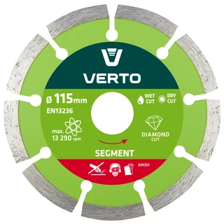 Verto gyémántvágó korong - 115 mm szegmentált