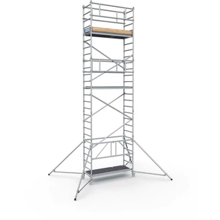 Zarges PAXTower 1T gurulóállvány, 3-as csomag, 4,55 m-es munkamagassággal.