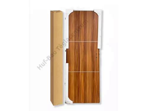 Komplett beltréi ajtó fém csíkkal bükk színben jobbos 79 cm x 205.5 cm