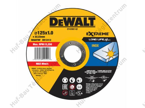 DEWALT DT43902-QZ Fast Cut vágókorong - 125 mm INOX