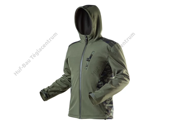 Softshell víz-és szélálló munkadzseki terepmintás/olíva XL NEO (81-553-XL)