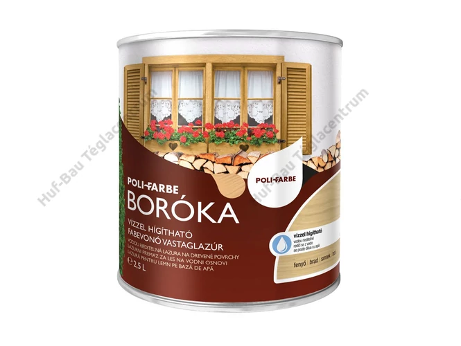 POLI-FARBE Boróka fabevonó lazúr (fenyő) 0,75l