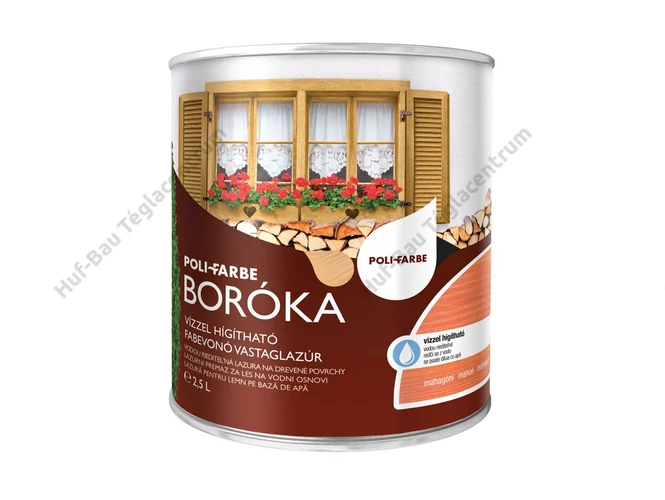 POLI-FARBE Boróka fabevonó lazúr (mahagóni) 0,75l