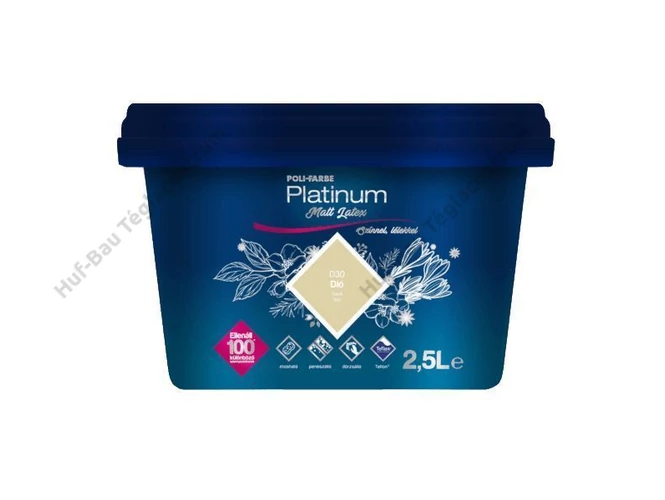 POLI-FARBE Platinum Matt Latex beltéri falfesték fehér F11 2,5l