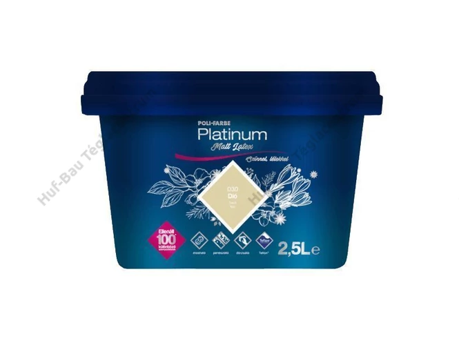 POLI-FARBE Platinum Matt Latex beltéri falfesték fehér F11 5L