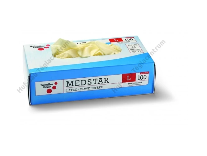 Schuller Medstar Latex PF egyszer használatos latex kesztyű  8 / M - 100db