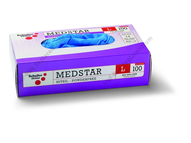 Schuller Medstar Nitril  kesztyű púdermentes 9 / L - 100 db