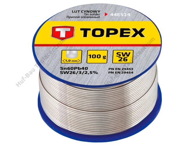 Topex forrasztóón - 1mm 100gr