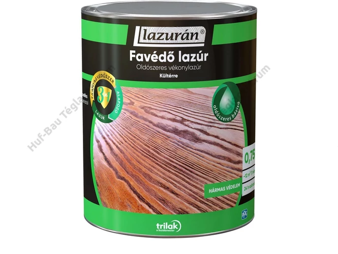 TRILAK Lazurán Aqua favédő lazúr 3in1 mogyoró 0,75l