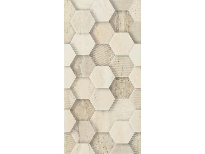 PARADYZ Sunlight stone beige ściana dekor geometryk 30 x 60 cm