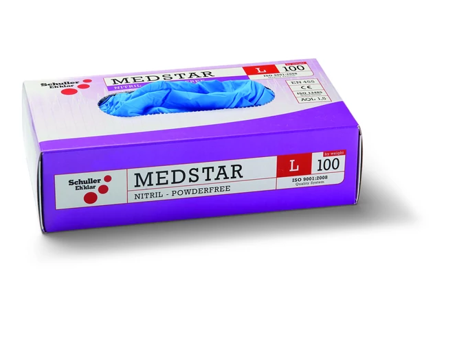 Schuller Medstar Nitril kesztyű púdermentes 8 / M - 100 db