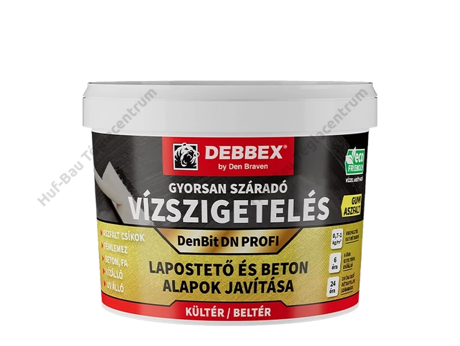 Den Braven DenBit DN PROFI vízszigetelés, fekete színű, 5 Kg-os kiszerelésben.