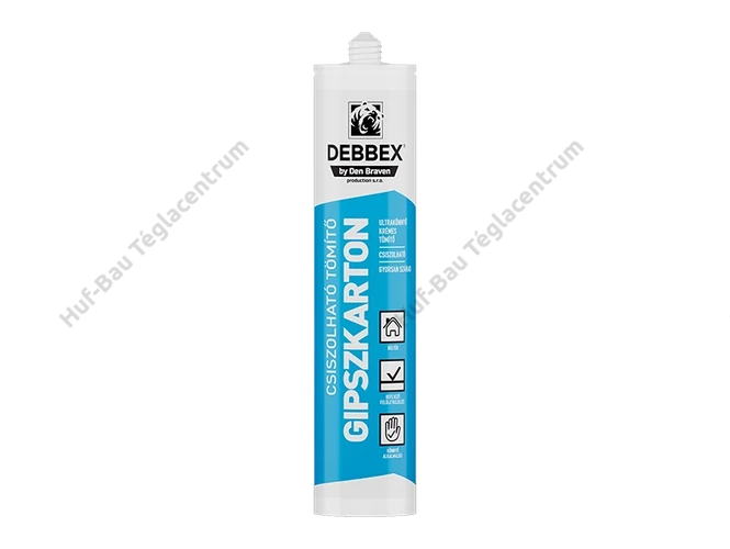 Den Braven gipszkarton tömítő akril, 280 ml-es kiszerelésben, fehér színben.