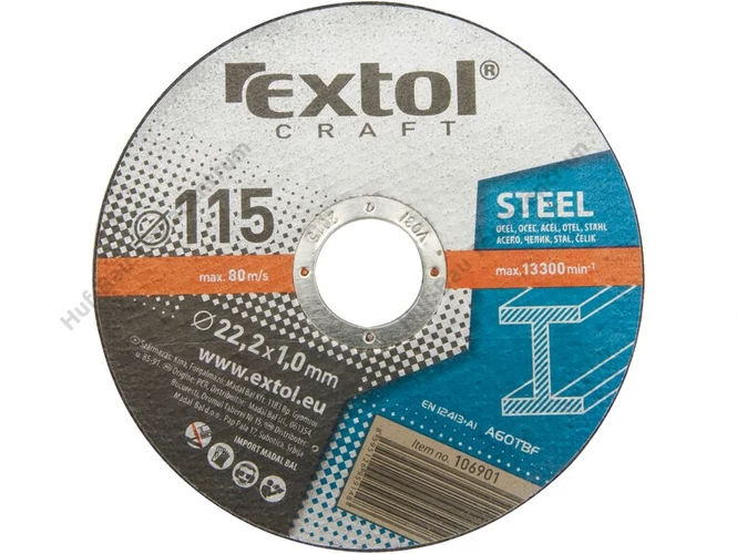 Vágókorong 115x1,0 acél Extol Craft (106901)