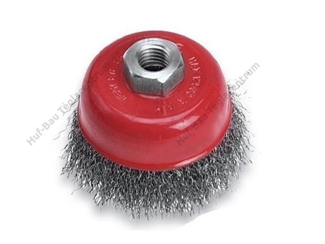 Drótkefe  75mm fazék M14 hullámos 0,3 acél Extol Craft (17002)
