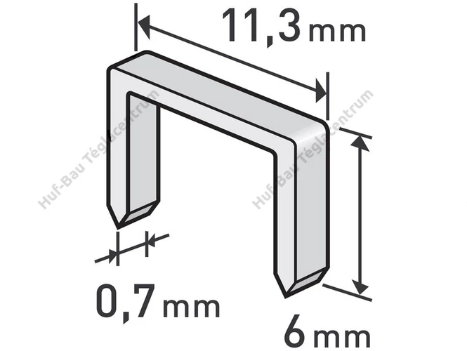 Tűzőgépkapocs 11,3/ 6m M53 1000db/cs Extol Premium (8852501)