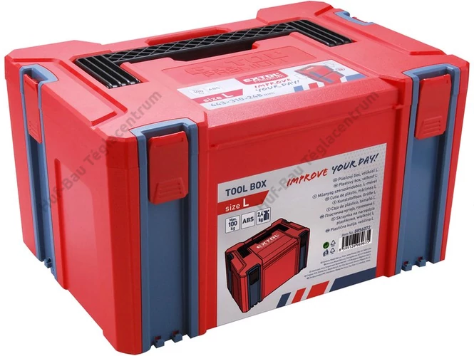 Szerszámos láda műanyag 443x310x248mm ABS sorolható Extol Premium (8856072)