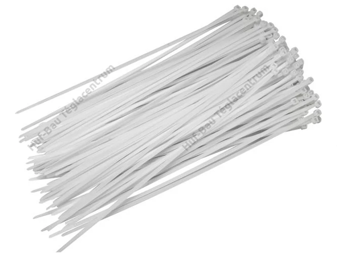 Kábelkötegelő 4,8x250mm fehér nylon 100db/klt Extol Premium (8856110)