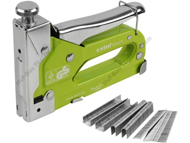 Tűzőgép 10,6v11,3/6-14mm kézi fémházas M11, M53, U-szeg, fejes szeg Extol Craft (9176)
