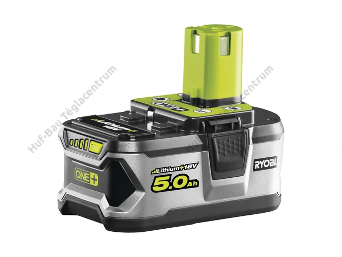 RYOBI RB18L50 OEM 5.0Ah Li-ion akkumulátor, a 18 V-os OnePlus rendszerhez. 