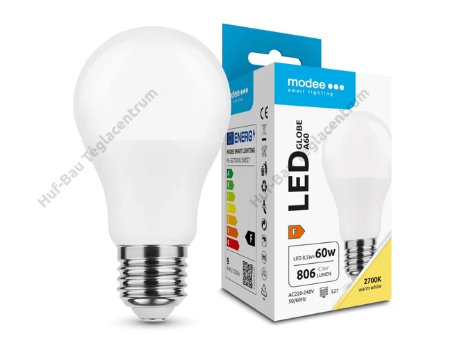 Modee Lighting LED Izzó Globe A60 8,5W E27 270° 2700K (806 lumen) ERP