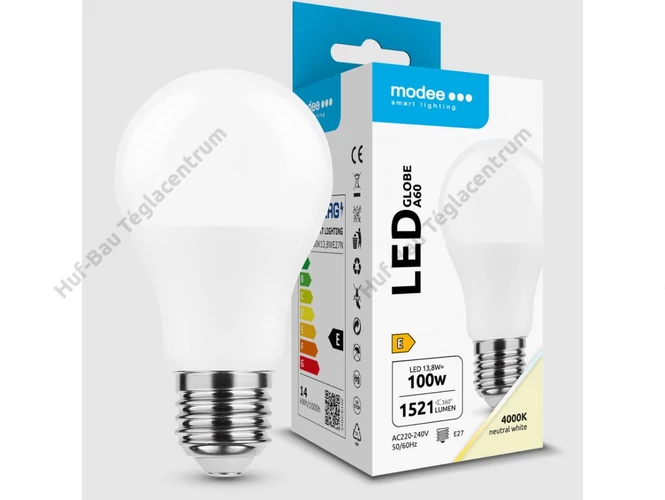 Modee Lighting LED Izzó Globe A60 13,8W E27 360° 4000K (1521 lumen) ERP