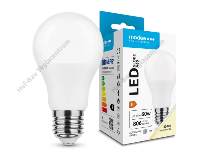 Modee Lighting LED Izzó Globe A60 8,5W E27 270° 4000K (806 lumen) ERP