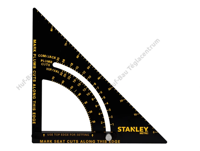 Stanley állítható " speed square" derékszögű háromszög, alumíniumból készült, 300 mm-es méretben.