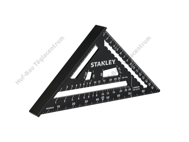 Stanley STHT46101-0 alumínium derékszögű háromszög, 180 mm-es hosszban.
