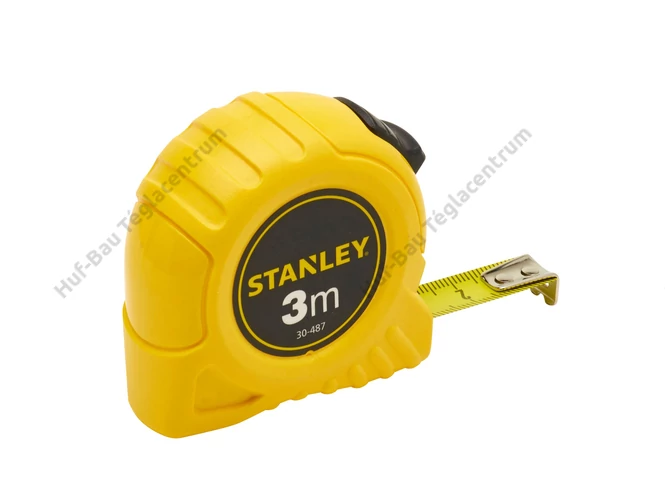 Stanley 0-30-487 mérőszalag, 3 m-es szalag hosszal, 12.7 mm szélességgel.