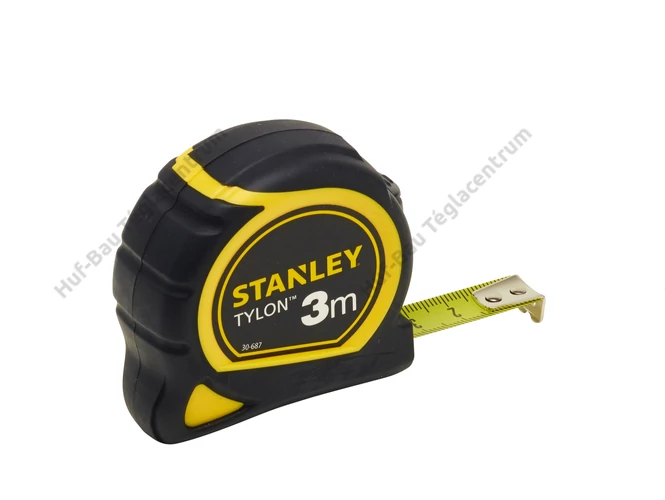 Stanley Tylon mérőszalag 3 m-es, 12 mm-es szalagszélességgel.