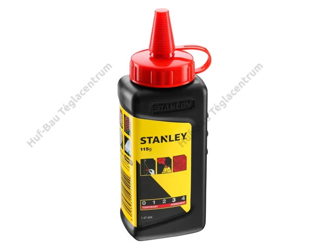 Stanley 115 g-os porfesték kicsapózsinórhoz, piros színben.