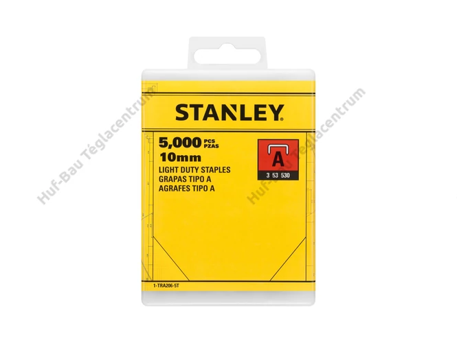Stanley tűzőkapocs G típusú 10 x 11.3 mm - 5000db/doboz