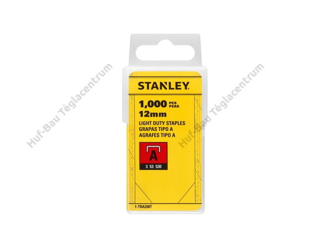 Stanley tűzőkapocs A típusú 12 x 11.3 mm - 1000db/doboz
