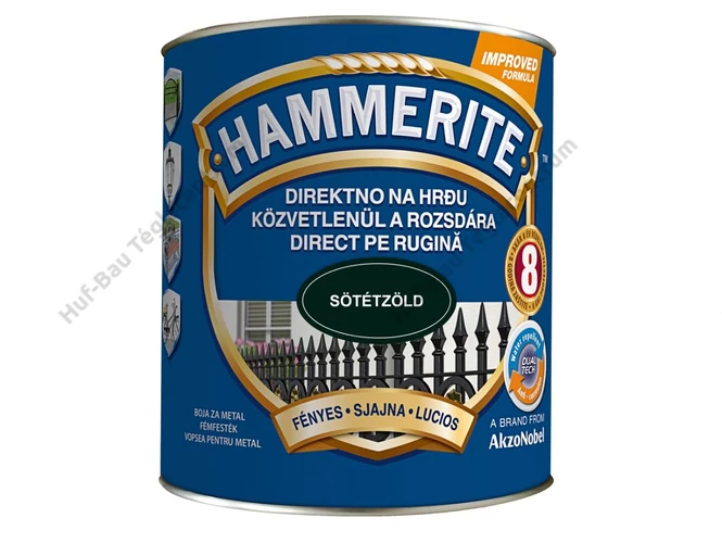 AKZO Hammerite fémfesték fényes, sötétzöld - 0.75 L