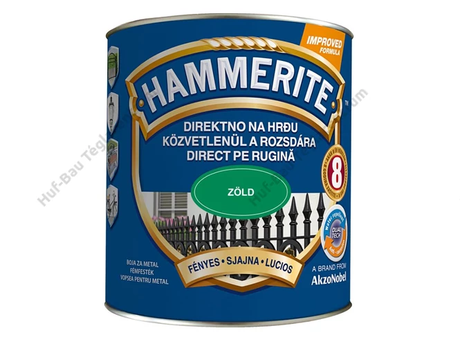 AKZO Hammerite fémfesték fényes, zöld - 0.75 L
