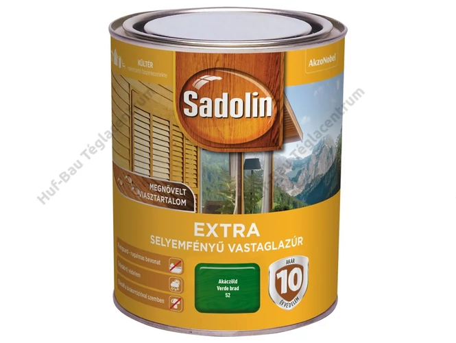 AKZO Sadolin Extra vastaglazúr, akáczöld - 0.75L