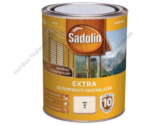 AKZO Sadolin Extra vastaglazúr, fehér - 0.75L